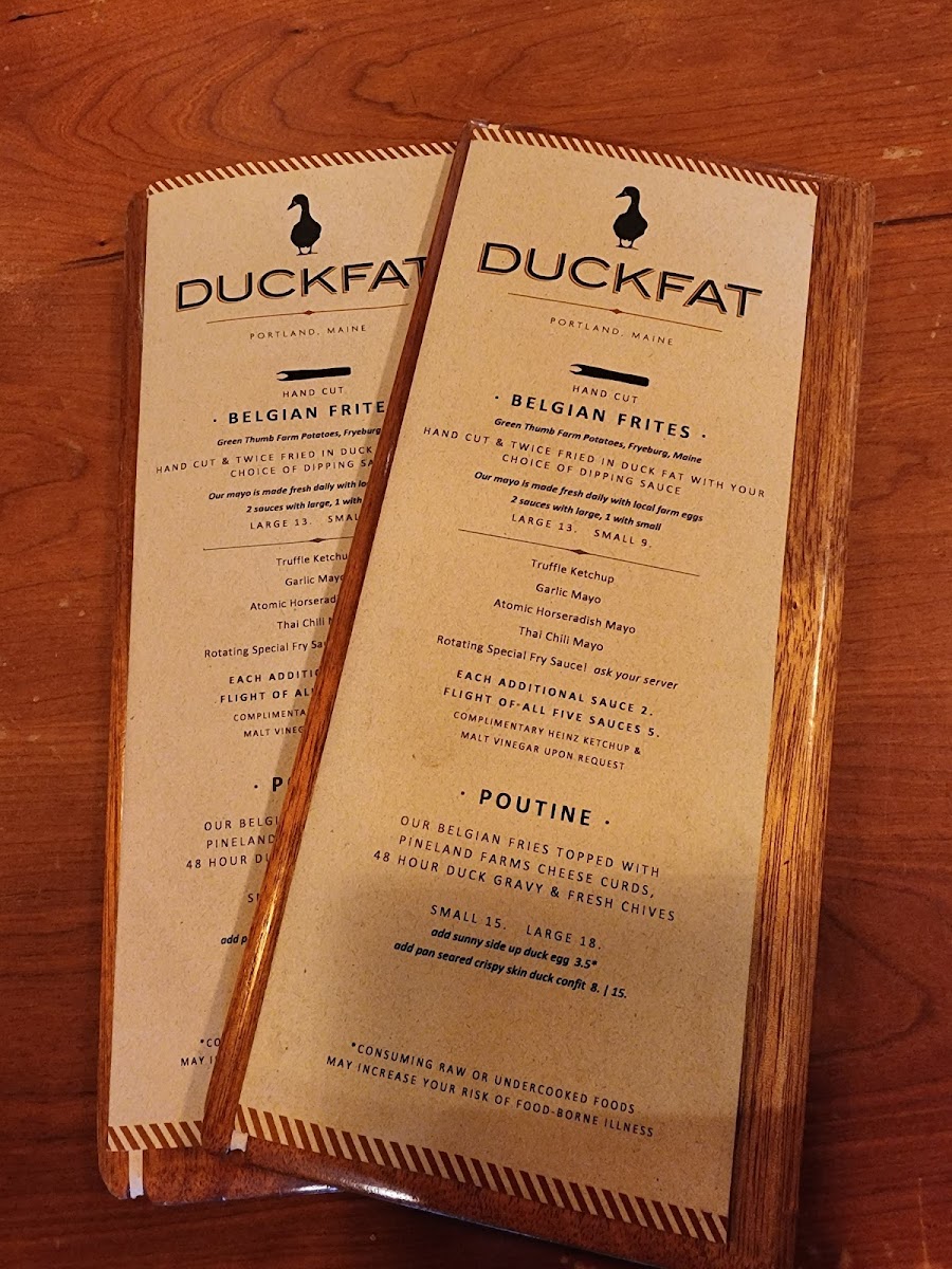 Duckfat Menu - Image 4
